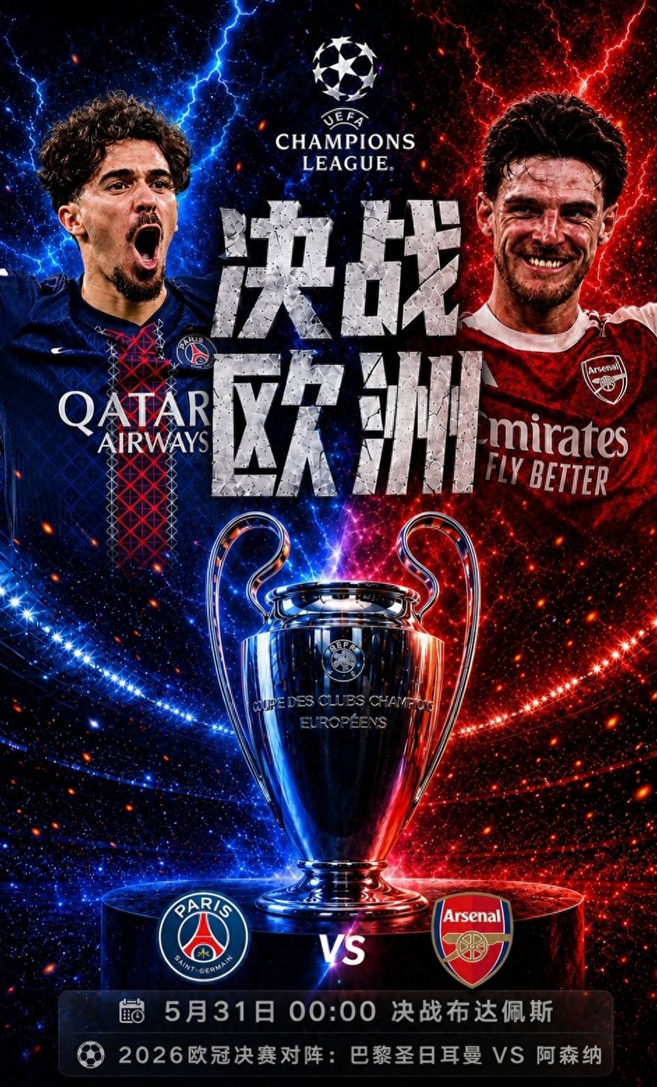0:00 น. วันที่ 31 พฤษภาคม บูดาเปสต์ ปารีส ปะทะ อาร์เซนอล ปารีส ป้องกันทีมใหม่ หรือทีมใหม่ _ แชมเปี้ยนส์ลีก นัดชิง _ แฟน _ ไจแอนต์
