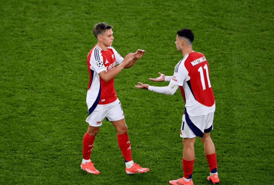 50 ล้านปอนด์ ขุด! ฮีโร่สองคนของ Arsenal น่าตื่นเต้นเกินกว่าจะต่อสู้ได้ ฝ่ายซ้ายสลับเกมที่น่าตกใจของทิเบต_Barcola_Martinelli_Giant